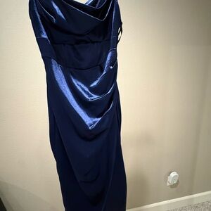 Elegant Navy Blue Evening Dress
